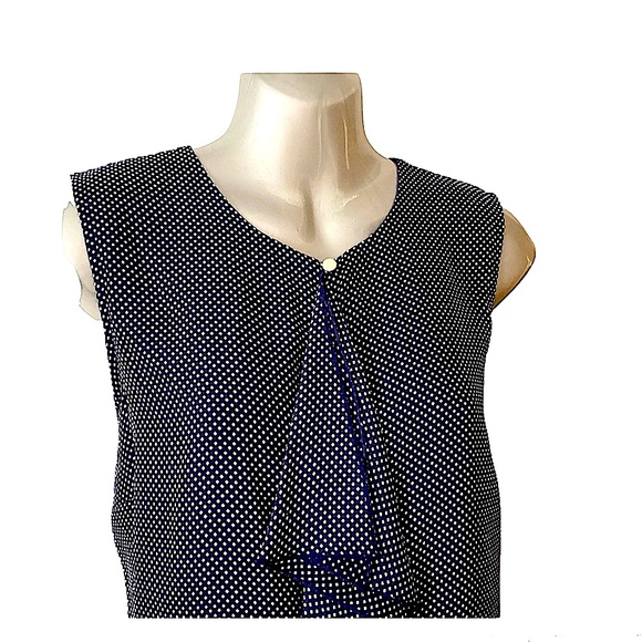 New Covington Lined Chiffon Sleeveless Ruffled Blouse Size Small - Picture 3 of 9